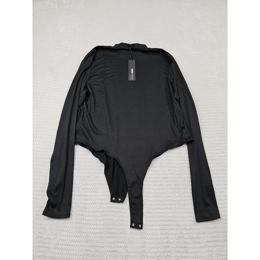 Fashion Nova Bodysuit Womens 3X Ditch Your Bra Mock Neck - Picture 7 of 8